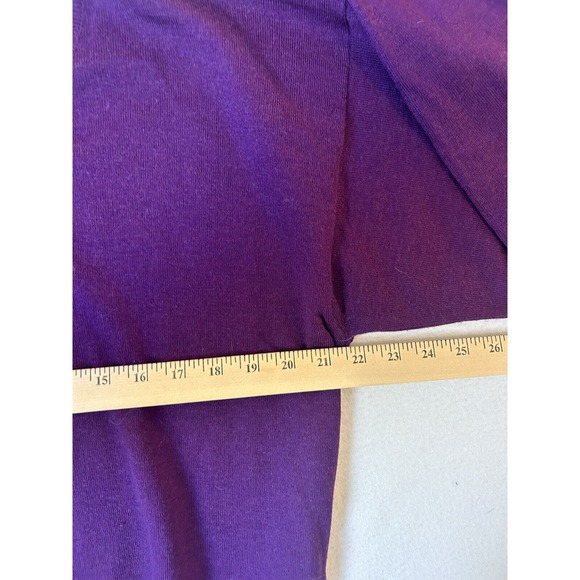 Tricots St Raphael sweater pure new wool v neck pullover large men purple - Picture 4 of 6